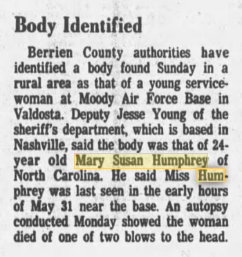 Mary Susan Humphrey